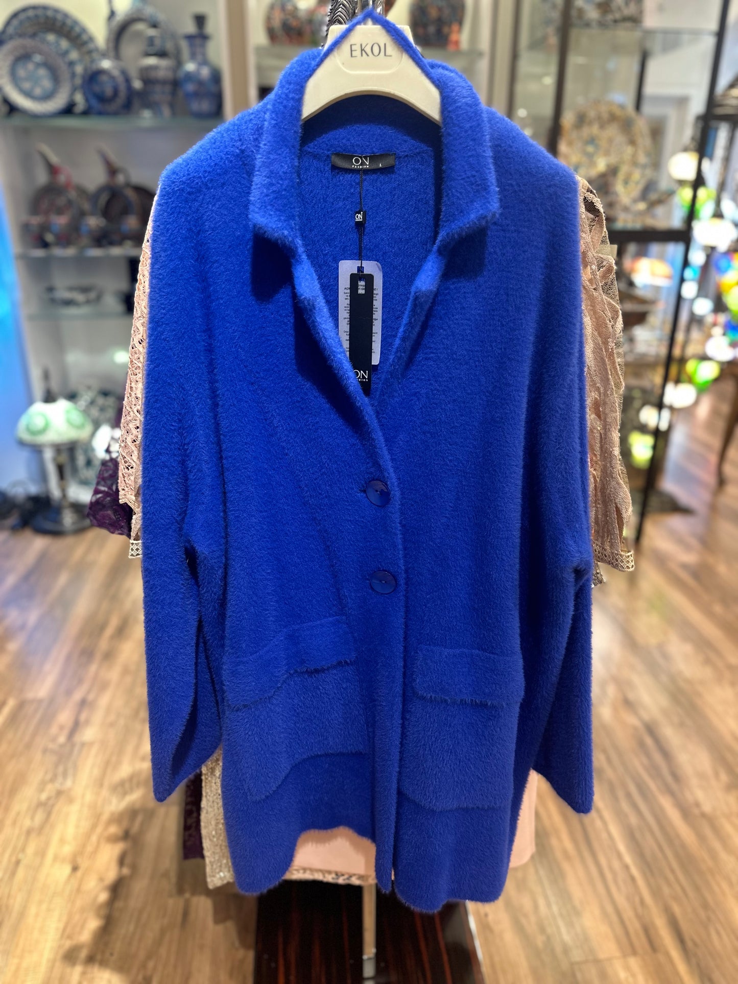 Blue Buttoned Cardigan