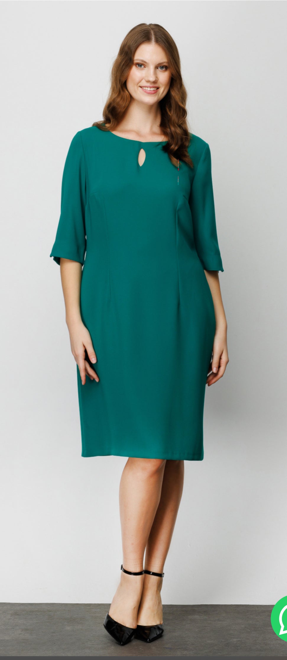 Circle Neck Dress (Black/Green/Blue colors)