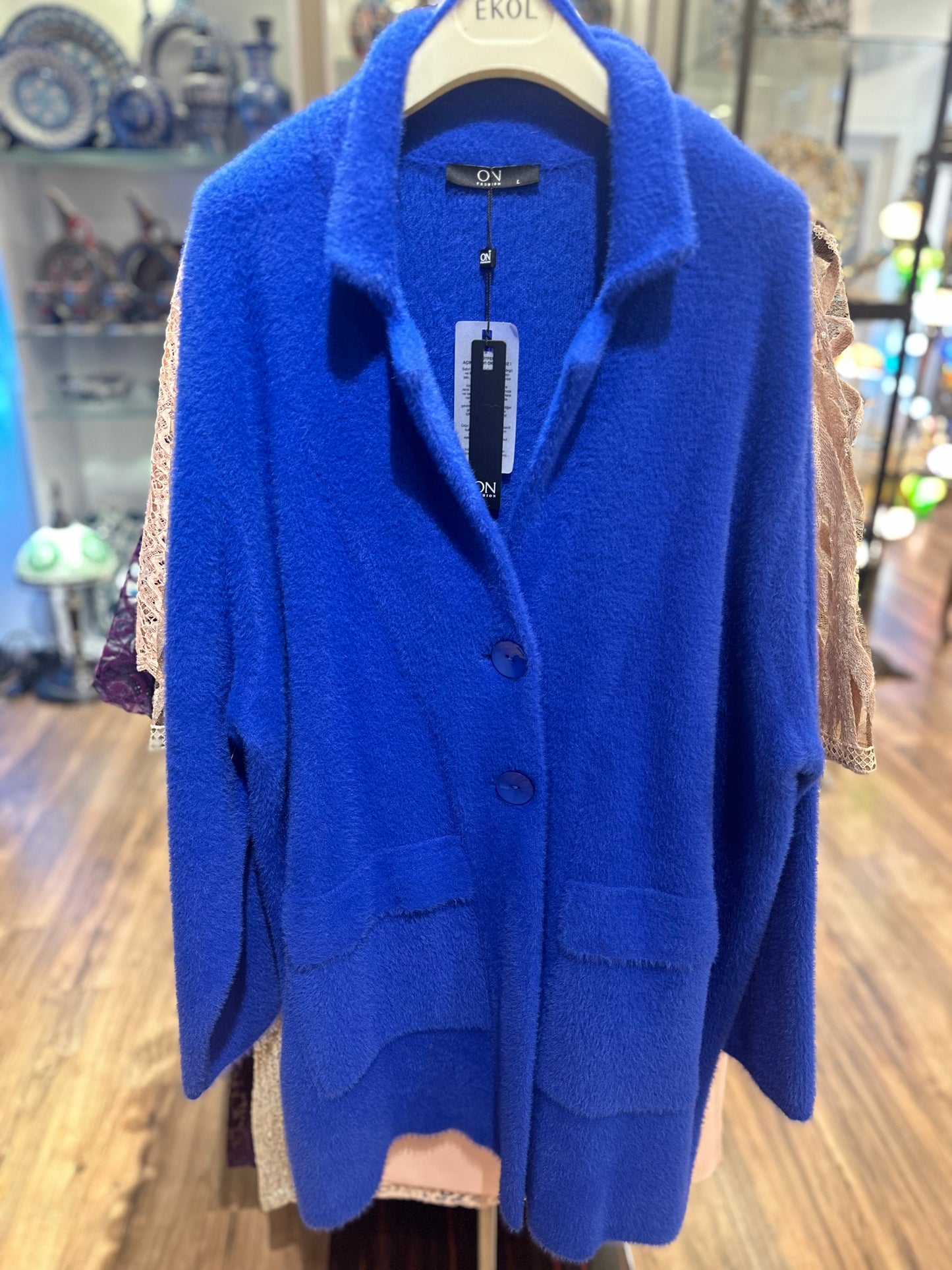 Blue Buttoned Cardigan