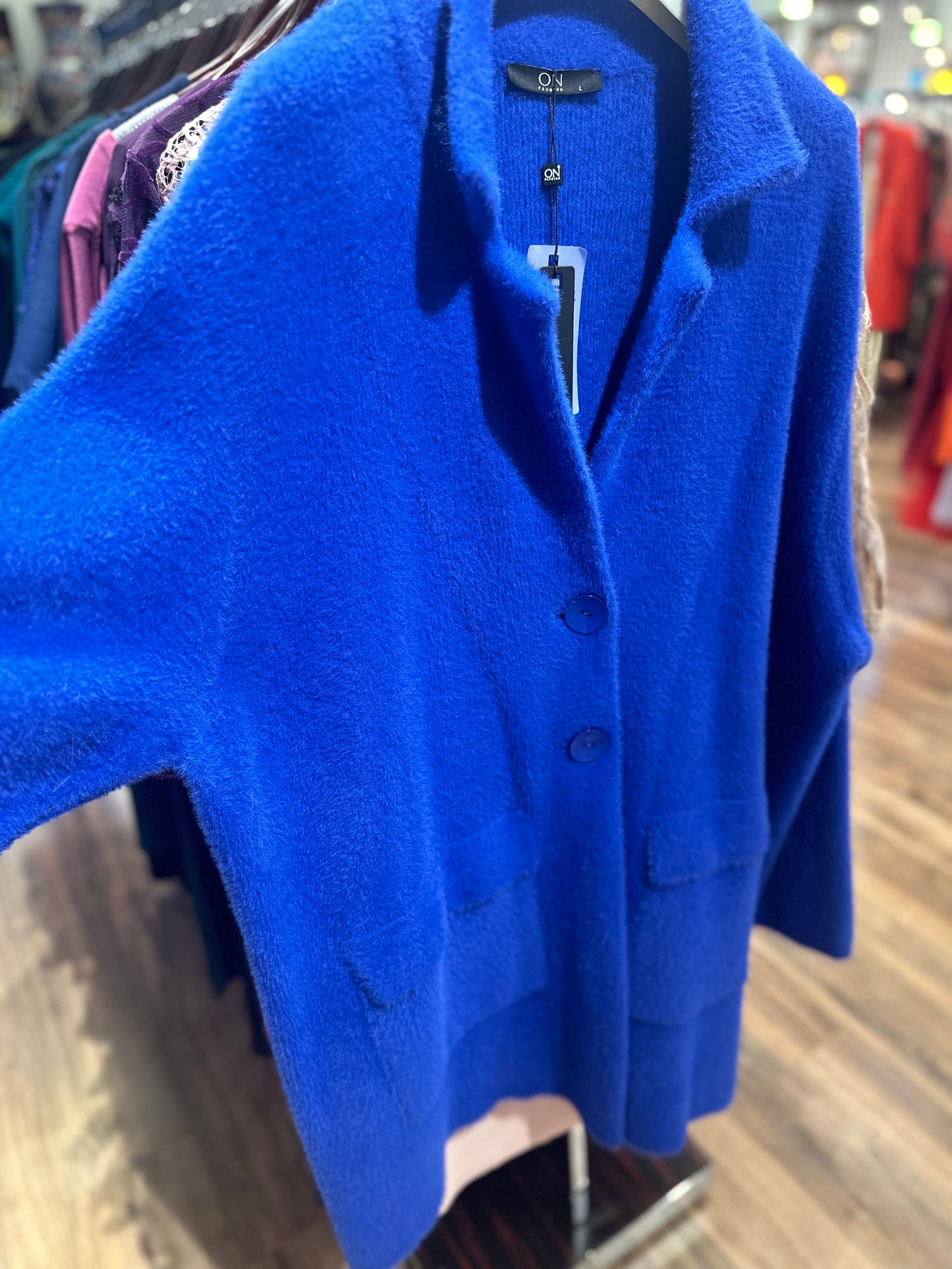 Blue Buttoned Cardigan