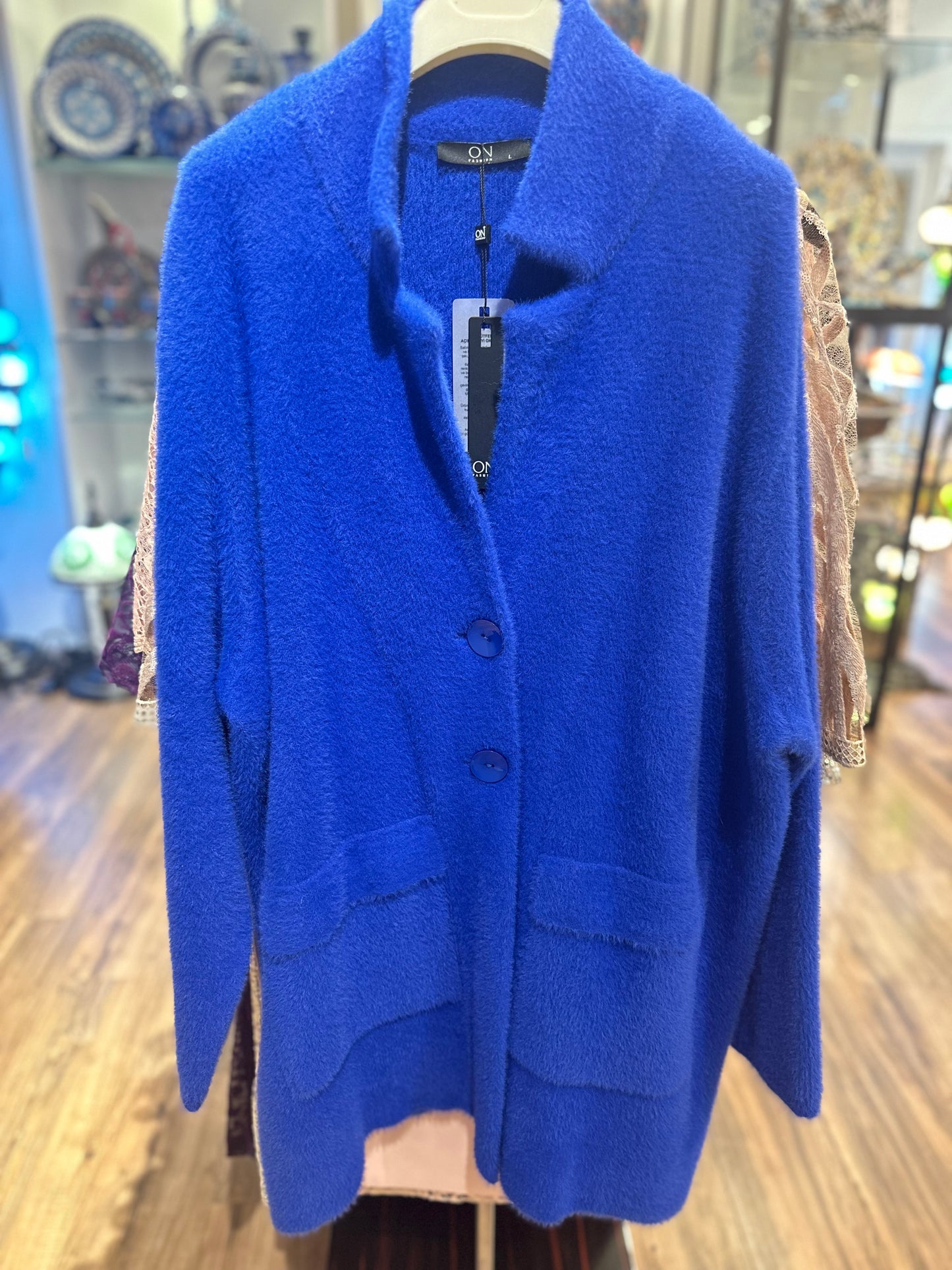 Blue Buttoned Cardigan