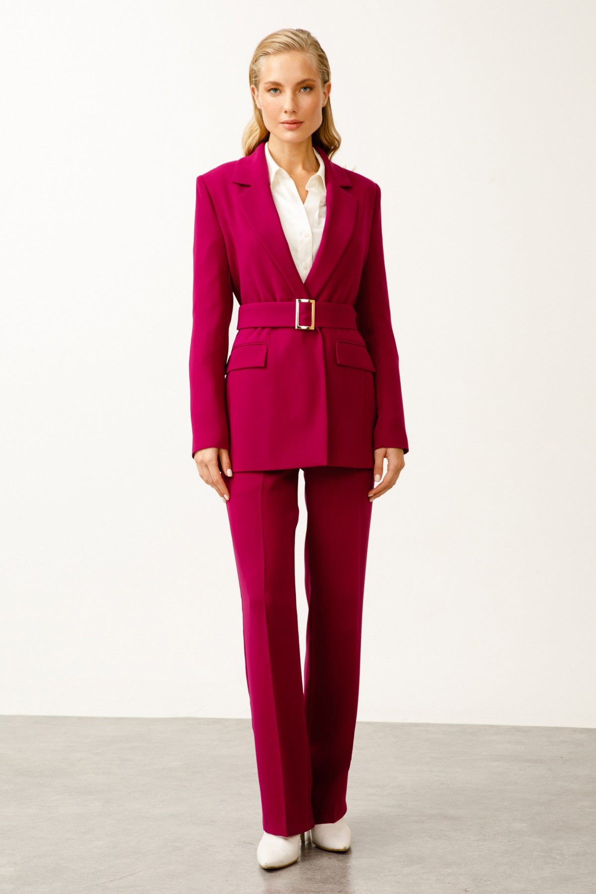 Belted Jacket Redbud