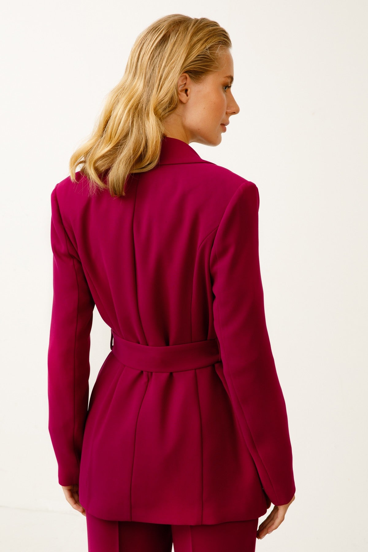 Belted Jacket Redbud