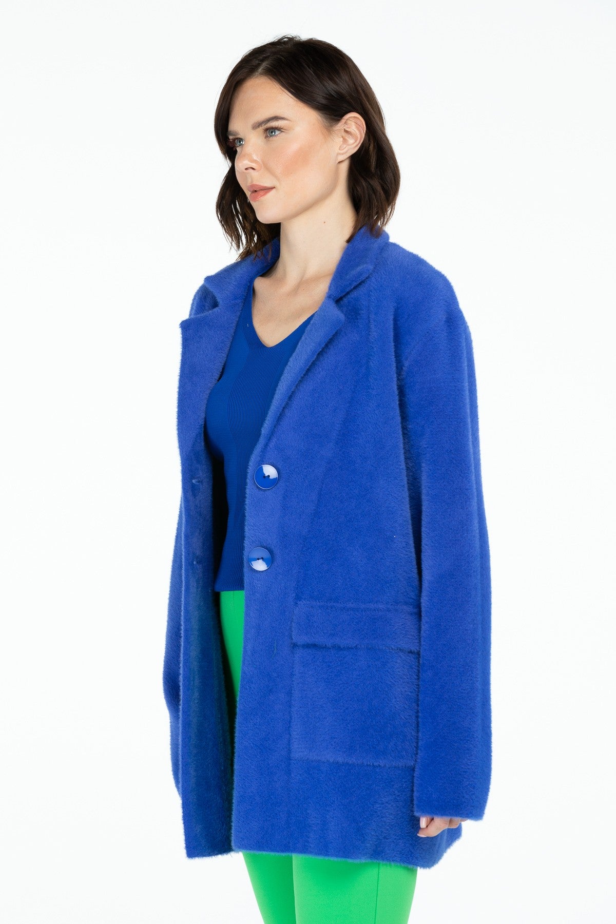 Blue Buttoned Cardigan