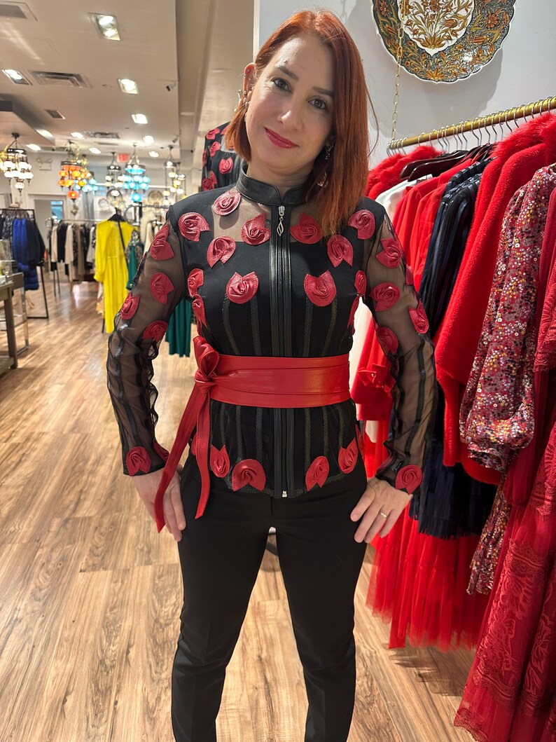 Rose Leather Jacket