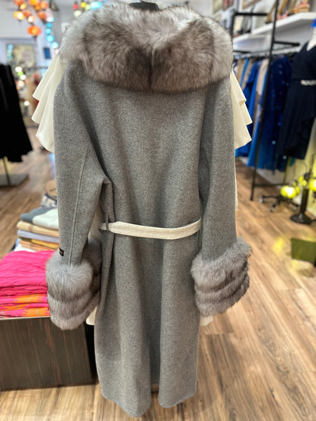 Alpaca Coat (Blue/Gray)