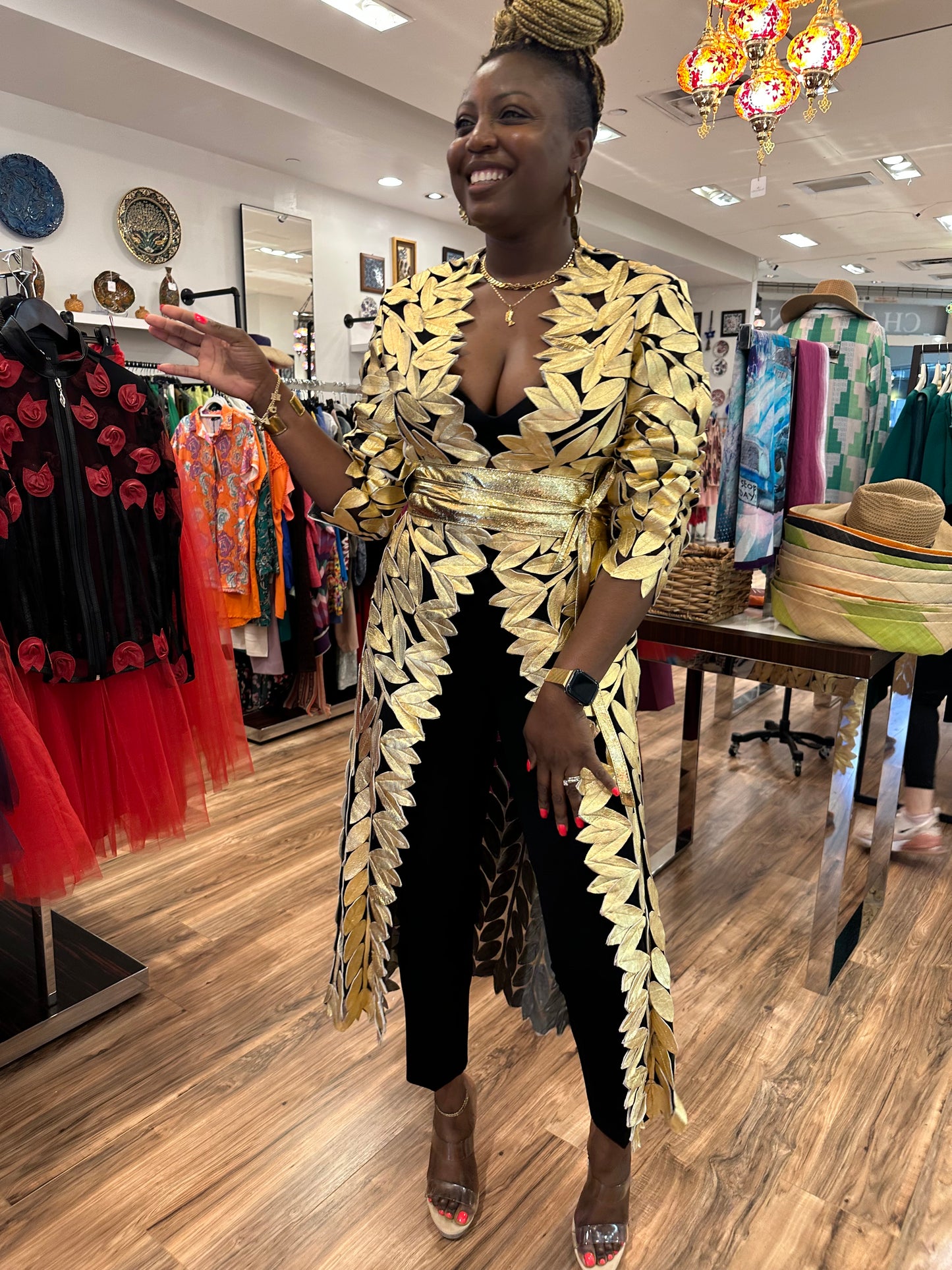 Gold Leather Jacket
