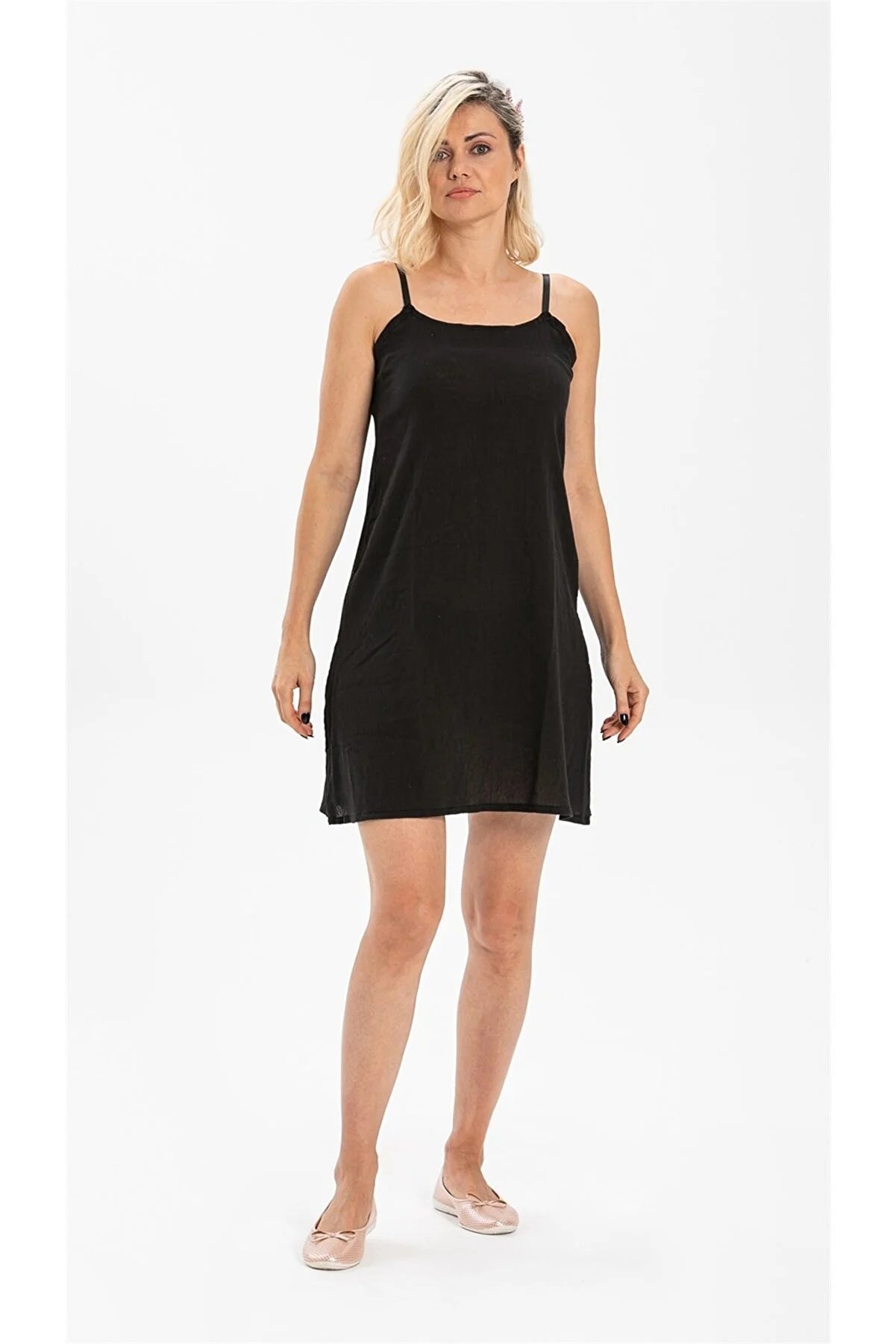 cotton black slip dress Lightweight Brushed Cotton Slip Dress