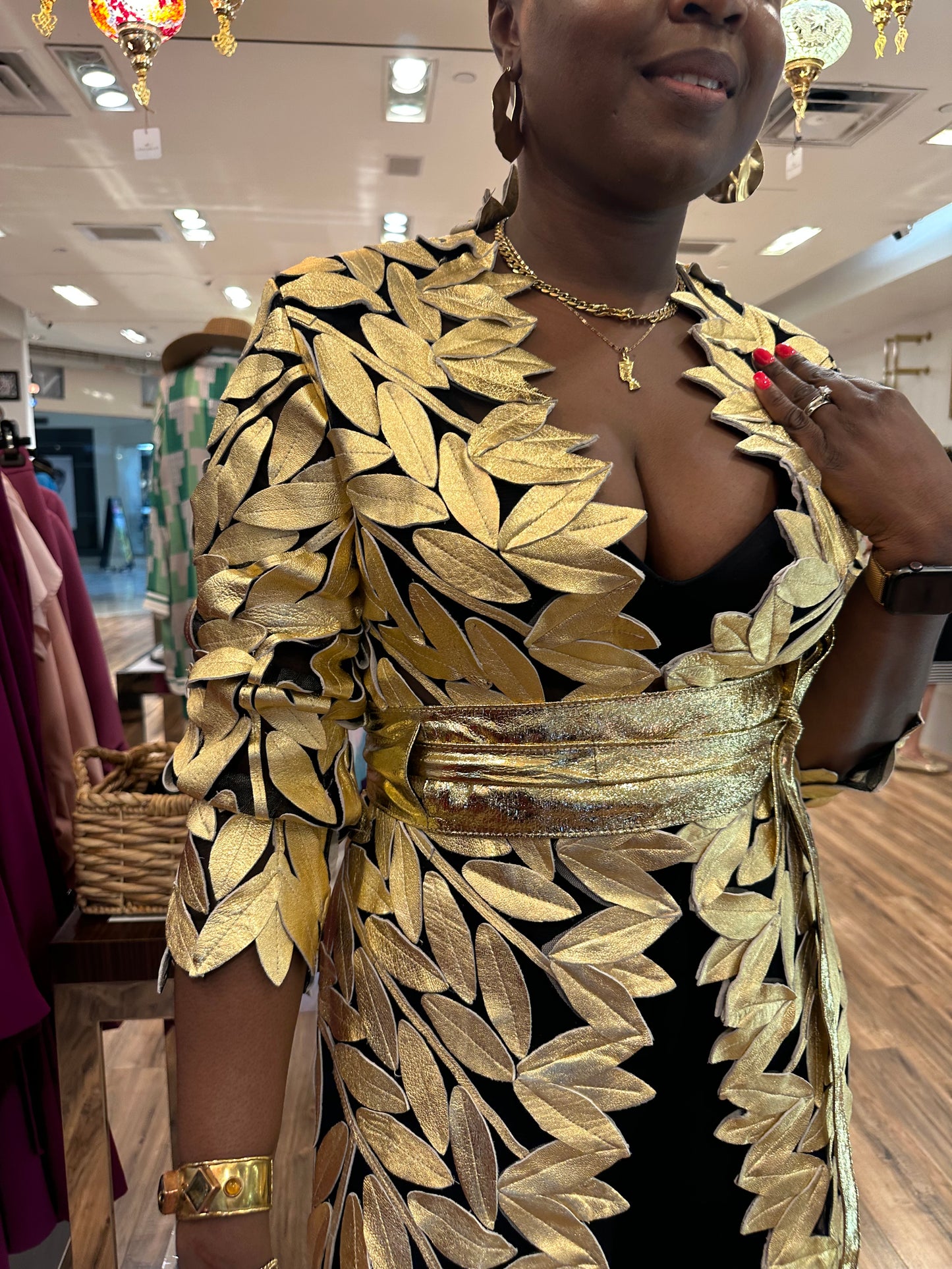 Gold Leather Jacket