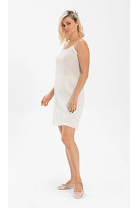 Cotton Slip Dress (White/Off White) 2XLarge / Offwhite Cotton Slip Dress (White/Off White) 2XLarge / Offwhite