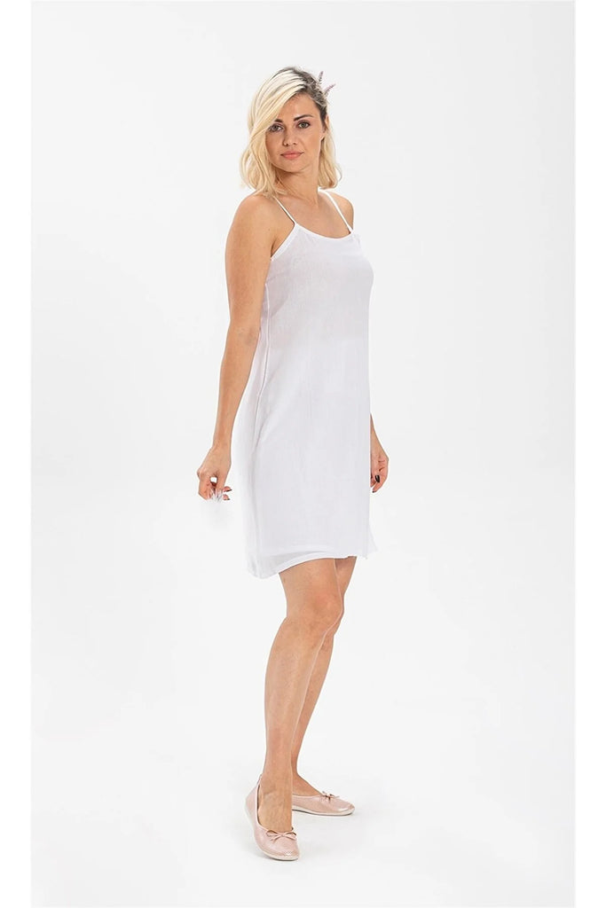 White cotton slip clearance for under dress