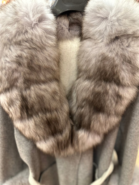 Alpaca Coat (Blue/Gray)