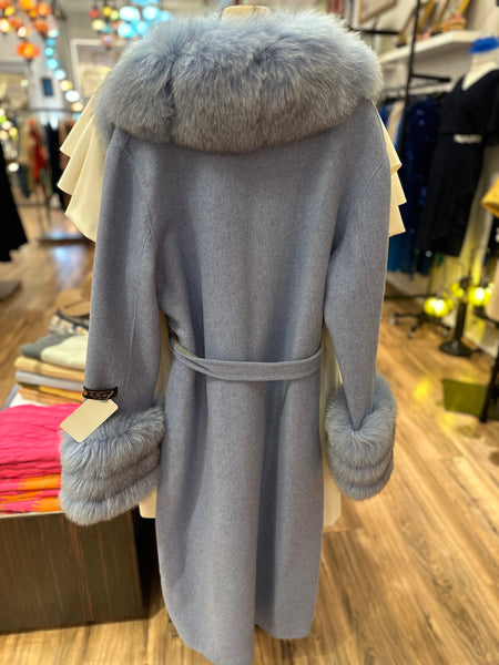 Alpaca Coat (Blue/Gray)