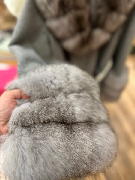 Alpaca Coat (Blue/Gray)