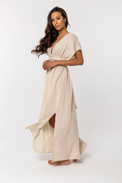 Orgu Cotton Long dress, Loose Cotton Dress, Beach Wedding dress