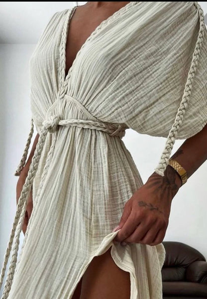 Artemis Cotton Long Dress, Casual Dress, Boho Cotton dress, Loose Cotton Dress