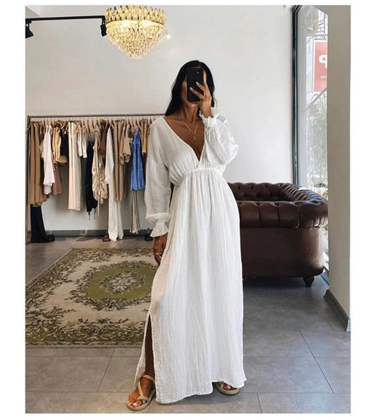 Romantic Cotton Long Dress