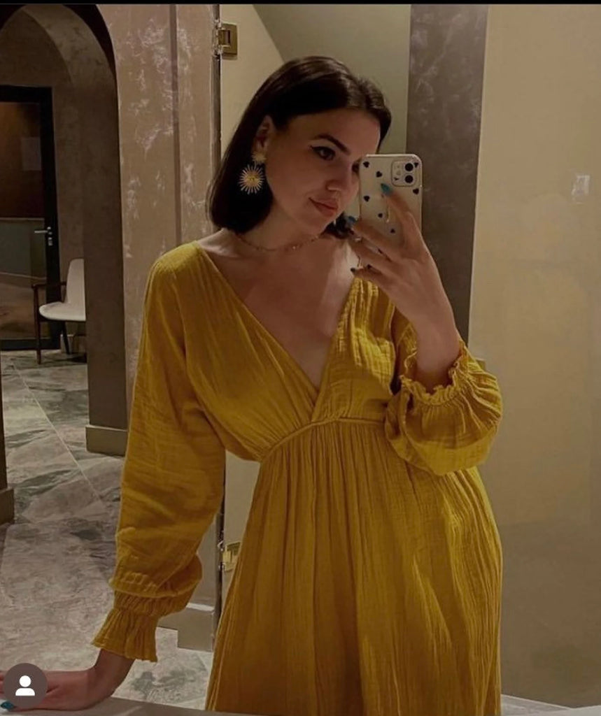 Casual cotton maxi sales dress