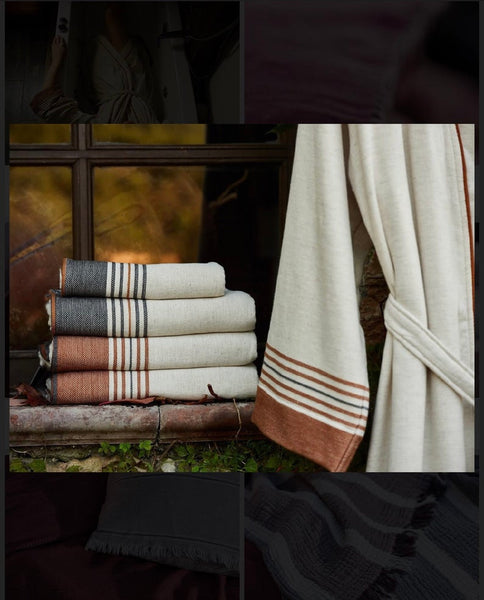 Ivory Luxury Linen/Turkish Cotton Terry Towel