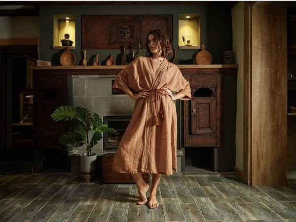 Alvina kimono bathrobe-One size fits all