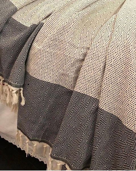 Turkish Cotton Handwoven Lightweight Queen Blanket