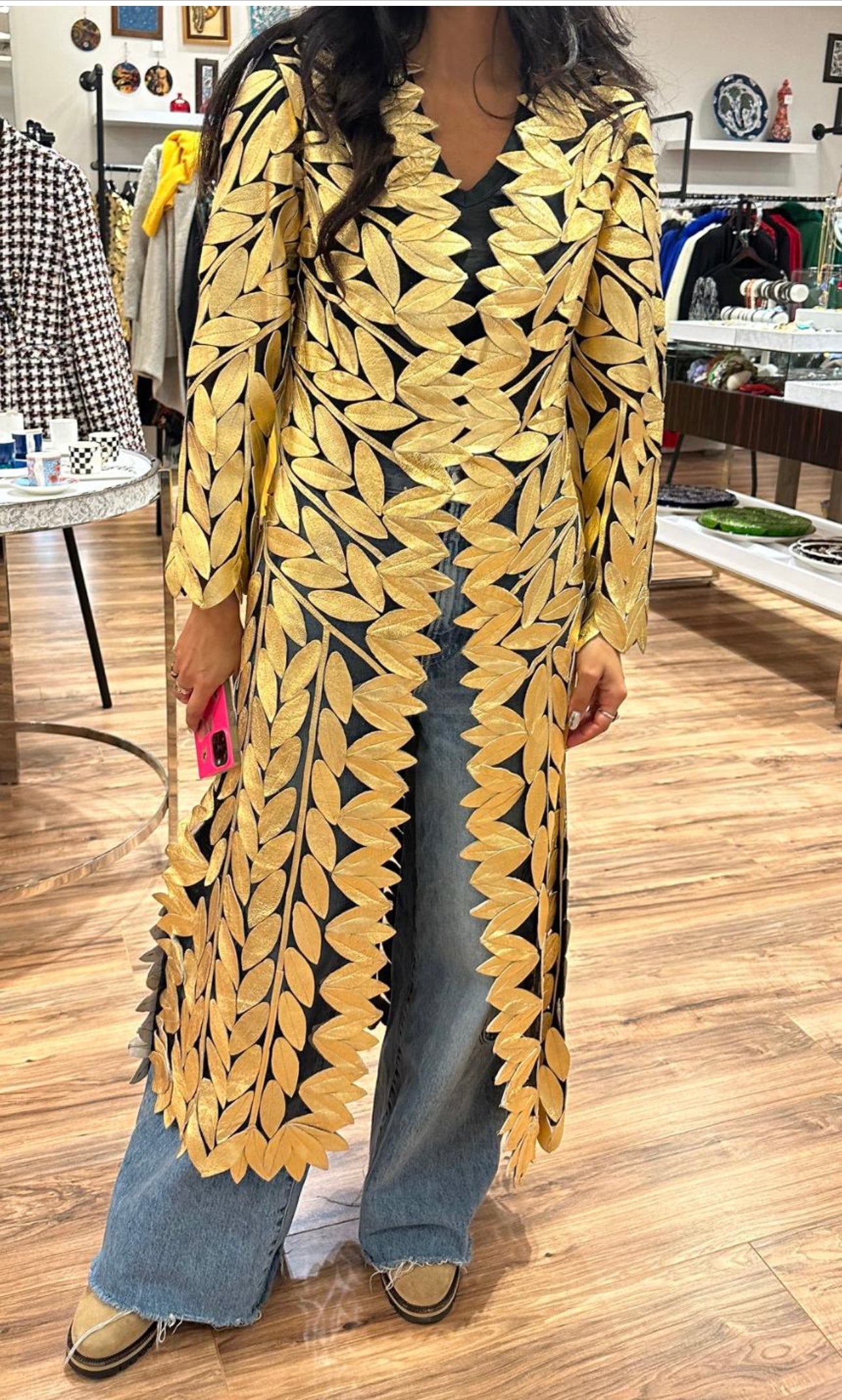 Gold Leather Jacket